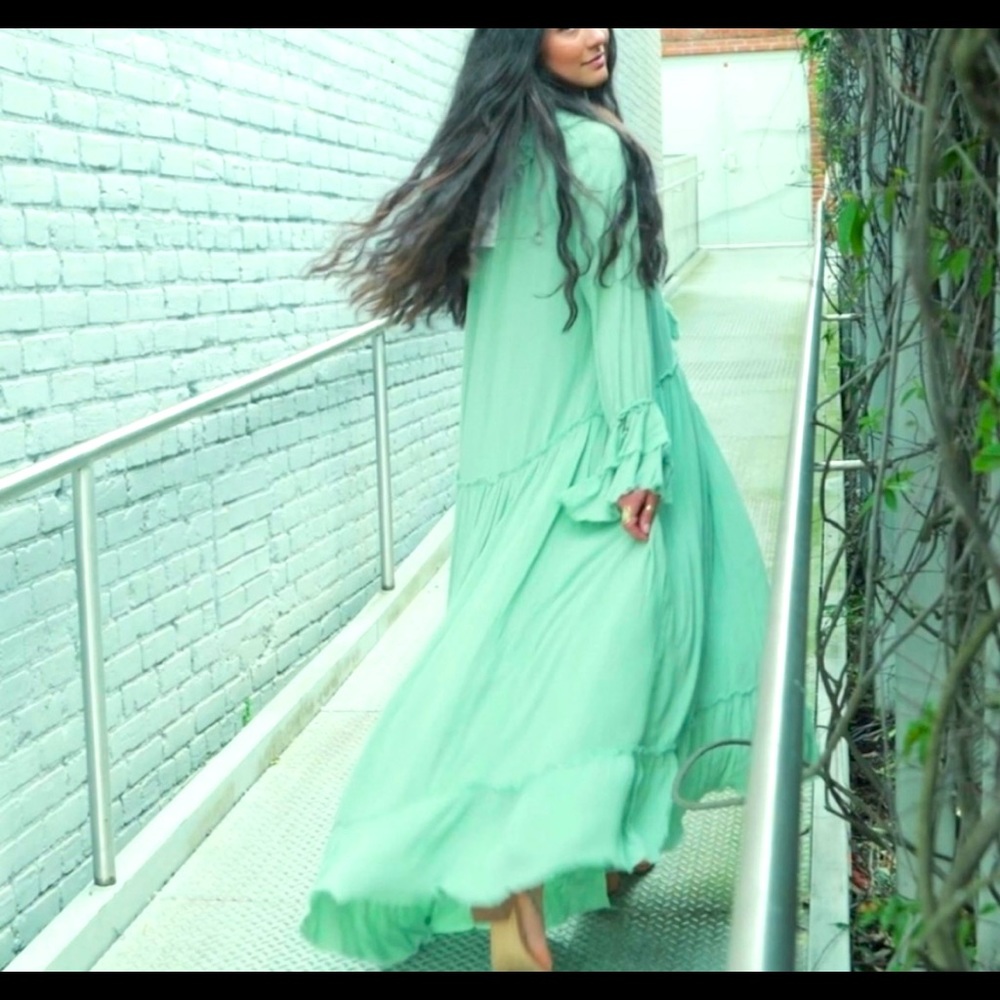 Sold ——Free people-Green dress